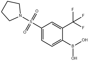 4-Pyrrolidinosulfonyl-2-trifluoromethylphenylboronic acid Structure