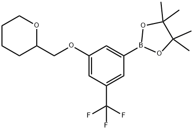 2096341-86-3 4,4,5,5-Tetramethyl-2-(3-((tetrahydro-2H-pyran-2-yl)methoxy)-5-(trifluoromethyl)phenyl)-1,3,2-dioxab96%