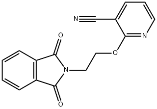 3-Pyridinecarbonitrile, 2-[2-(1,3-dihydro-1,3-dioxo-2H-isoindol-2-yl)ethoxy]- Structure