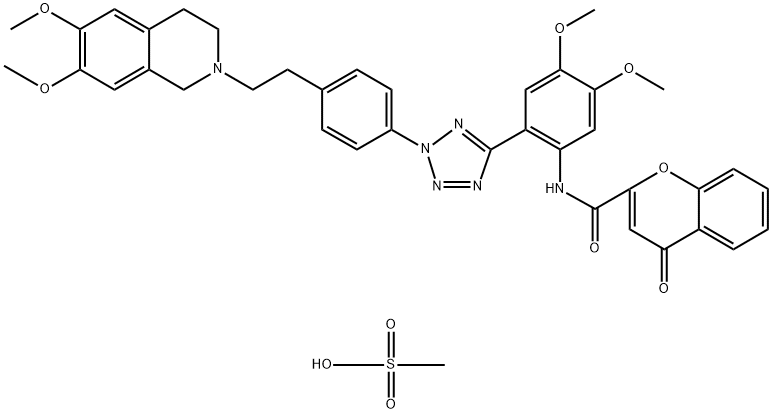 HM-30181 mesylate monohydrate Structure