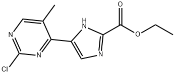 1H-Imidazole-2-carboxylic acid, 5-(2-chloro-5-methyl-4-pyrimidinyl)-, ethyl ester,2097417-26-8,结构式