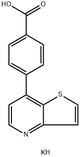 4-(噻吩并[3,2-B]吡啶-7-基)苯甲酸钾 结构式