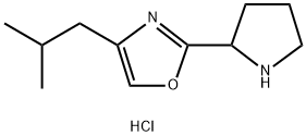 4-(2-甲基丙基)-2-(吡咯烷-2-基)-1,3-噁唑二盐酸盐 结构式