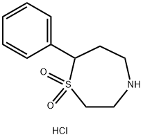 7-苯基-1,4-噻吩-1,1-二氧化物盐酸盐 结构式