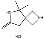 5,5-Dimethyl-2,6-diazaspiro[3.4]octan-
7-one hydrochloride 化学構造式