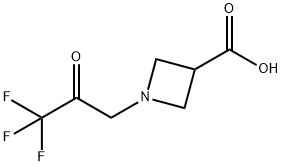 3-Azetidinecarboxylic acid, 1-(3,3,3-trifluoro-2-oxopropyl)- Structure