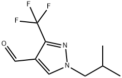 1H-Pyrazole-4-carboxaldehyde, 1-(2-methylpropyl)-3-(trifluoromethyl)- Struktur