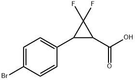 3-(4-溴苯基)-2,2-二氟环丙烷-1-羧酸,2098048-73-6,结构式