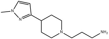 1-Piperidinepropanamine, 4-(1-methyl-1H-pyrazol-3-yl)- 结构式