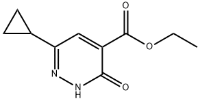 4-Pyridazinecarboxylic acid, 6-cyclopropyl-2,3-dihydro-3-oxo-, ethyl ester Struktur