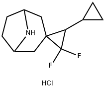 3'-环丙基-2',2'-二氟-8-氮杂螺[双环[3.2.1]辛烷-3,1'-环丙烷]盐酸盐 结构式