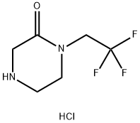 1-(2,2,2-三氟乙基)哌嗪-2-酮盐酸盐, 2098114-26-0, 结构式