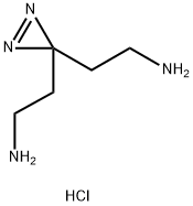 2-[3-(2-aminoethyl)-3H-diazirin-3-yl]ethan-1-amine dihydrochloride Structure