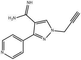 1H-Pyrazole-4-carboximidamide, 1-(2-propyn-1-yl)-3-(4-pyridinyl)- Structure