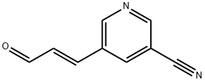 3-Pyridinecarbonitrile, 5-[(1E)-3-oxo-1-propen-1-yl]- Structure