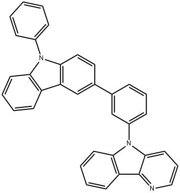 5-(3-(9-Phenyl-9H-carbazol-3-yl)phenyl)-5H-pyrido[3,2-b]indole Structure