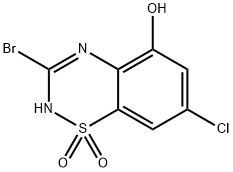 3-Bromo-7-chloro-5-hydroxy-4H-benzo[e][1,2,4]thiadiazine 1,1-dioxide Structure