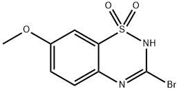 3-Bromo-7-methoxy-4H-benzo[e][1,2,4]thiadiazine 1,1-dioxide Struktur