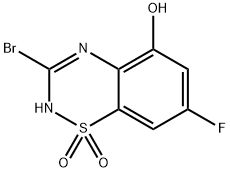 3-Bromo-7-fluoro-5-hydroxy-4H-benzo[e][1,2,4]thiadiazine 1,1-dioxide Structure