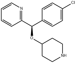 Pyridine, 2-[(R)-(4-chlorophenyl)(4-piperidinyloxy)methyl]- Structure