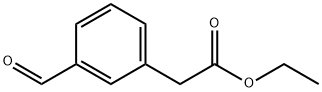 Benzeneacetic acid, 3-formyl-, ethyl ester Structure