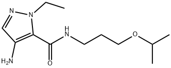 4-amino-1-ethyl-N-(3-isopropoxypropyl)-1H-pyrazole-5-carboxamide Struktur