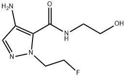 4-amino-1-(2-fluoroethyl)-N-(2-hydroxyethyl)-1H-pyrazole-5-carboxamide,2101195-39-3,结构式