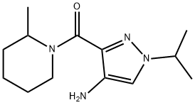 1-isopropyl-3-[(2-methylpiperidin-1-yl)carbonyl]-1H-pyrazol-4-amine Struktur