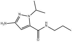 3-amino-1-isopropyl-N-propyl-1H-pyrazole-5-carboxamide 化学構造式