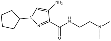 4-amino-1-cyclopentyl-N-[2-(dimethylamino)ethyl]-1H-pyrazole-3-carboxamide Structure