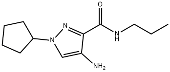 4-amino-1-cyclopentyl-N-propyl-1H-pyrazole-3-carboxamide Structure