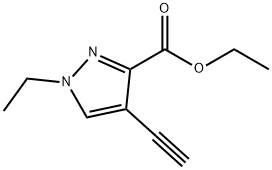 ethyl 1-ethyl-4-ethynyl-1H-pyrazole-3-carboxylate 化学構造式