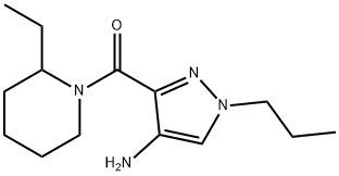 3-[(2-ethylpiperidin-1-yl)carbonyl]-1-propyl-1H-pyrazol-4-amine 化学構造式