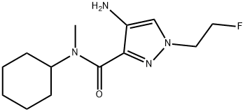 4-amino-N-cyclohexyl-1-(2-fluoroethyl)-N-methyl-1H-pyrazole-3-carboxamide Structure