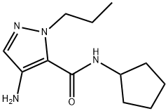 4-amino-N-cyclopentyl-1-propyl-1H-pyrazole-5-carboxamide Struktur