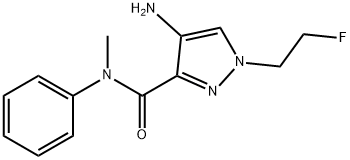 4-amino-1-(2-fluoroethyl)-N-methyl-N-phenyl-1H-pyrazole-3-carboxamide Structure