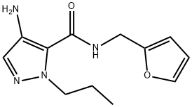 4-amino-N-(2-furylmethyl)-1-propyl-1H-pyrazole-5-carboxamide 化学構造式