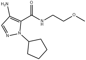 4-amino-1-cyclopentyl-N-(2-methoxyethyl)-1H-pyrazole-5-carboxamide,2101196-91-0,结构式