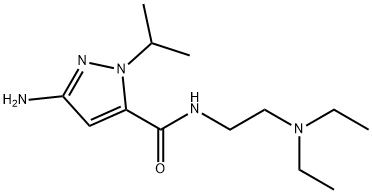 3-amino-N-[2-(diethylamino)ethyl]-1-isopropyl-1H-pyrazole-5-carboxamide Structure