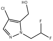 4-chloro-1-(2,2-difluoroethyl)-1H-pyrazol-5-yl]methanol,2101197-41-3,结构式