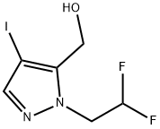 1-(2,2-difluoroethyl)-4-iodo-1H-pyrazol-5-yl]methanol Structure