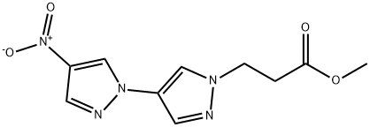 methyl 3-(4-nitro-1'H-1,4'-bipyrazol-1'-yl)propanoate Structure