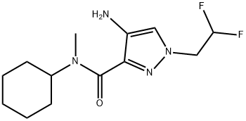 4-amino-N-cyclohexyl-1-(2,2-difluoroethyl)-N-methyl-1H-pyrazole-3-carboxamide|