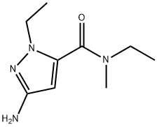 3-amino-N,1-diethyl-N-methyl-1H-pyrazole-5-carboxamide 化学構造式