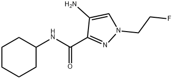 4-amino-N-cyclohexyl-1-(2-fluoroethyl)-1H-pyrazole-3-carboxamide Struktur