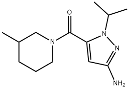 1-isopropyl-5-[(3-methylpiperidin-1-yl)carbonyl]-1H-pyrazol-3-amine Structure