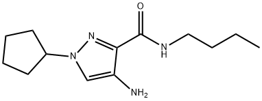 4-amino-N-butyl-1-cyclopentyl-1H-pyrazole-3-carboxamide Structure