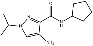 4-amino-N-cyclopentyl-1-isopropyl-1H-pyrazole-3-carboxamide Structure