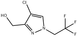 4-chloro-1-(2,2,2-trifluoroethyl)-1H-pyrazol-3-yl]methanol 结构式