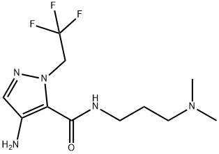 4-amino-N-[3-(dimethylamino)propyl]-1-(2,2,2-trifluoroethyl)-1H-pyrazole-5-carboxamide Structure